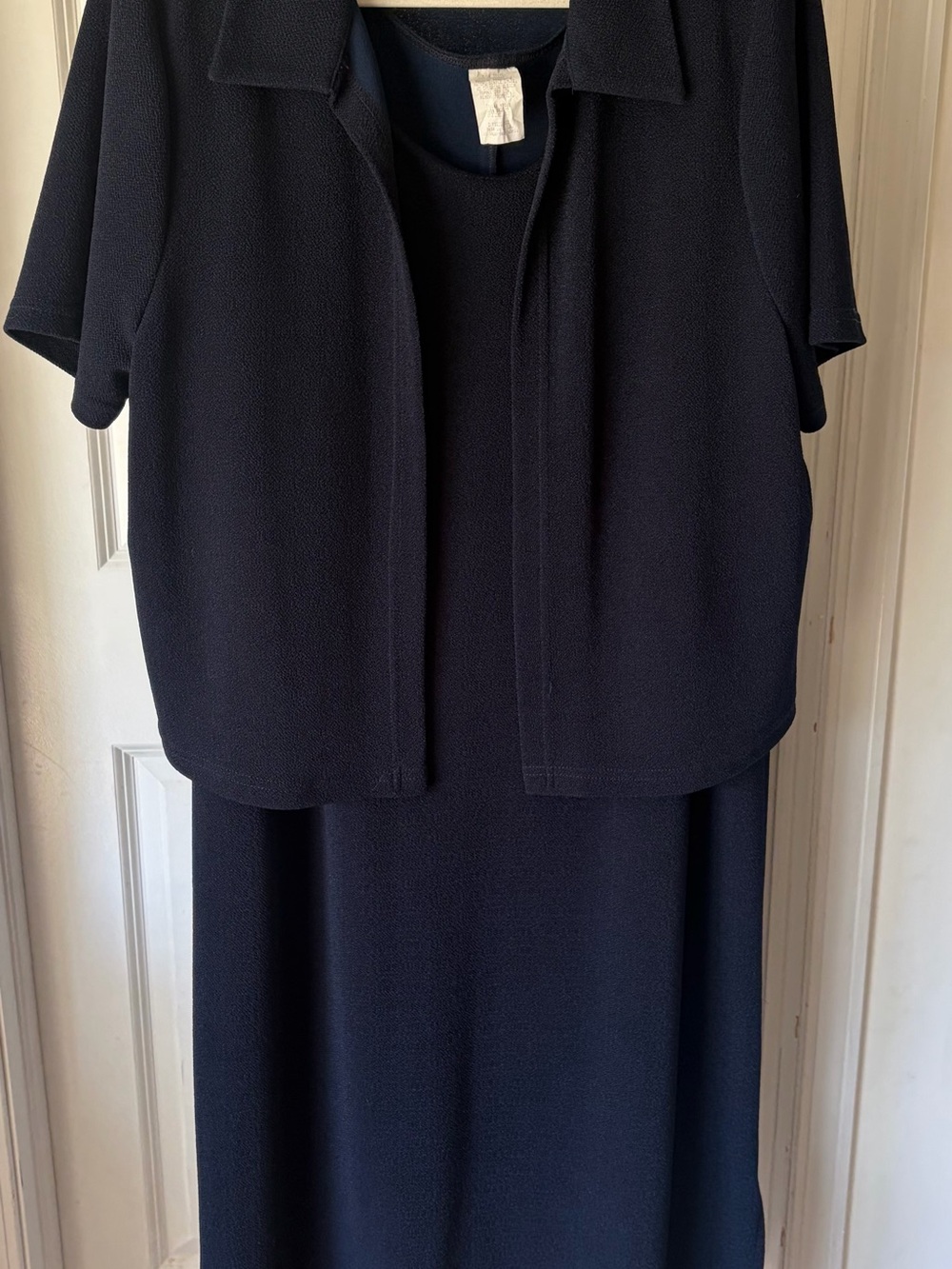Vintage Enfocus Studio Navy Maxi Dress with Short Jacket
